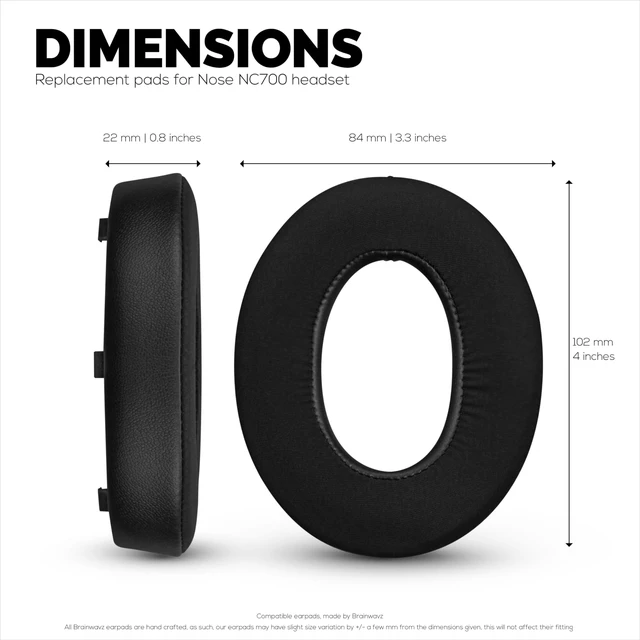 Alt view image 5 of 7 - Bose NC700 Hybrid Replacement Earpads with Gel, Memory Foam, Breathable Fabrics & Soft PU Leather