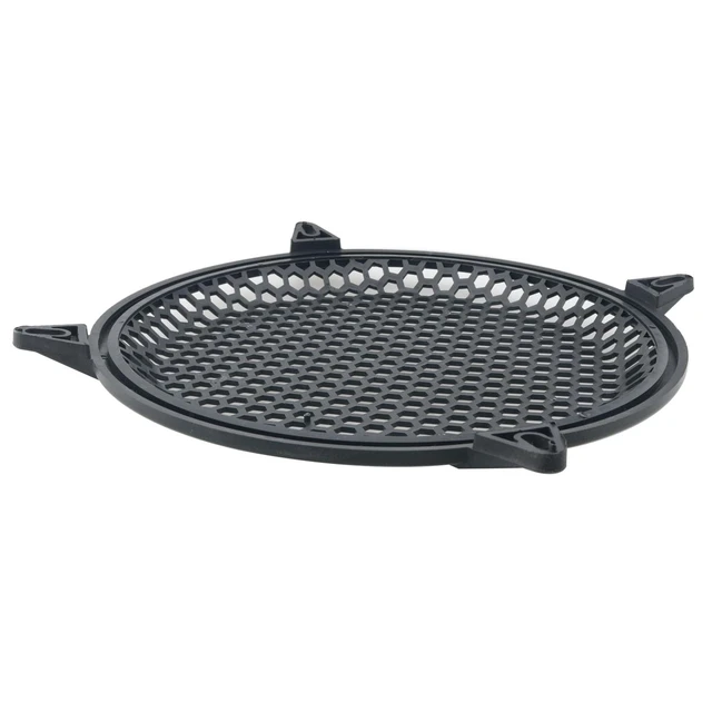 Alt view image 4 of 5 - 2pcs 12 Inch Speaker Grille Cover ABS Mesh with Mounting Screws Plastic Mesh Cover Stage Box Exterior Mesh Cover Plastic Legged Mesh Frame Sound Speakers for Home Audio Black
