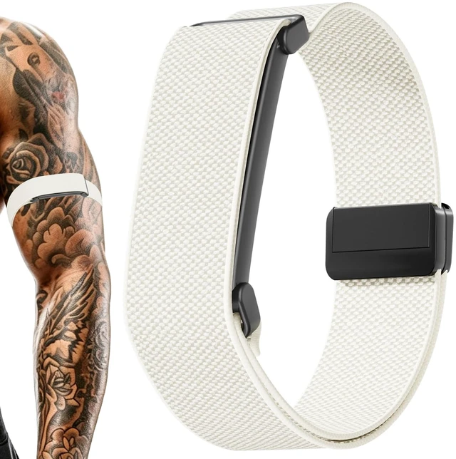 Main image of Magnetic Bicep Band for Google Fitbit Air,Nylon Arm Strap (Starlight) Elastic Sport Armband Ankle Nylon Bicep Bands with Magnet Clasp for Women Men,Breathable Replacement Strap for Gym Running