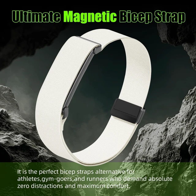 Alt view image 7 of 7 - Magnetic Bicep Band for Google Fitbit Air,Nylon Arm Strap (Starlight) Elastic Sport Armband Ankle Nylon Bicep Bands with Magnet Clasp for Women Men,Breathable Replacement Strap for Gym Running