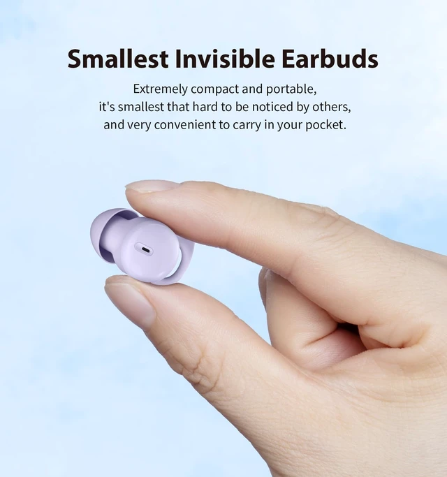Alt view image 4 of 7 - Invisible Sleep Headphones,Small Sleep Earbuds for Side Sleepers Comfortable Fit Noise Blocking Sleep Earbuds,Bluetooth 5.4 Wireless Earphones, in-Ear Ear Buds for Sleeping