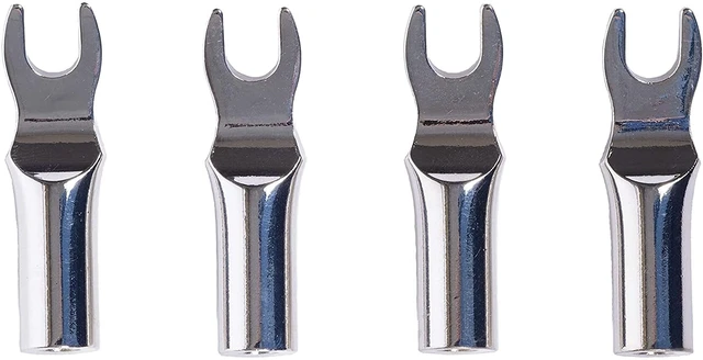 Alt view image 2 of 3 - AUDIO BTS Premium Banana to Spades Adapters with 6.3MM (1/4") Spades Fork for Speaker Binding Posts - 4 Pieces