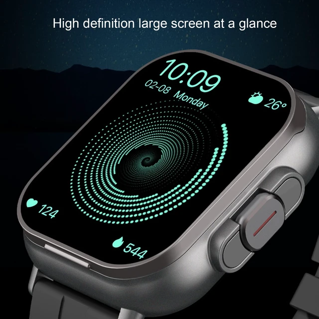 Alt view image 2 of 7 - Smartwatch with Earbuds, Earbuds Watches with Silicone Band, 2.01 Inch Screen, Tracker Watch with Earbuds Inside, Support NFC, IP67, Charging