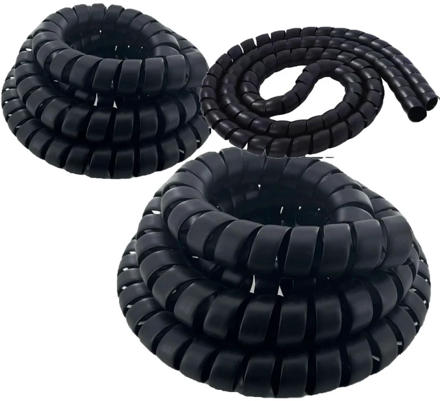 Main image of 3 Pcs Spiral Wrap Cable Protector Pre-Cut Lengths - Safe Hose Protector to Avoid Wear and Extend Life for Hydraulic Pneumatic Hoses (1.25"+1.58"+2" OD x 10')