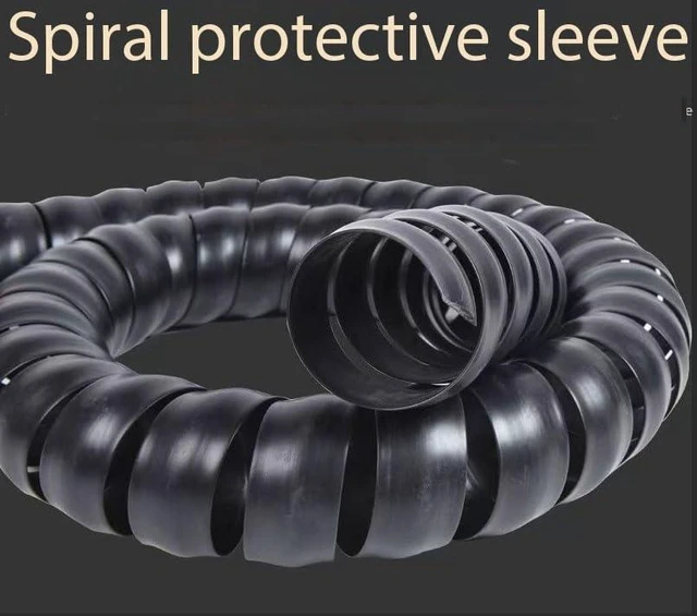 Alt view image 2 of 7 - 3 Pcs Spiral Wrap Cable Protector Pre-Cut Lengths - Safe Hose Protector to Avoid Wear and Extend Life for Hydraulic Pneumatic Hoses (1.25"+1.58"+2" OD x 10')