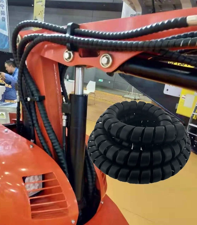 Alt view image 4 of 7 - 3 Pcs Spiral Wrap Cable Protector Pre-Cut Lengths - Safe Hose Protector to Avoid Wear and Extend Life for Hydraulic Pneumatic Hoses (1.25"+1.58"+2" OD x 10')