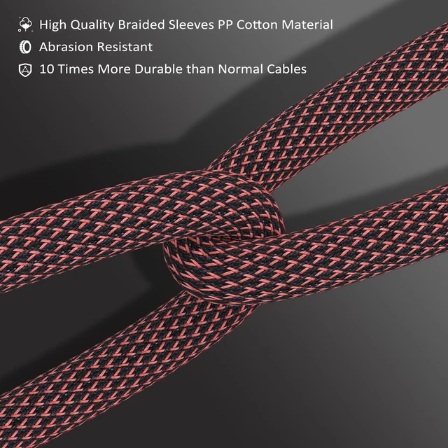 Alt view image 7 of 7 - HiFi OFC Pure Copper Speaker Cables, Red-Black, 10 feet/13AWG for Audiophiles