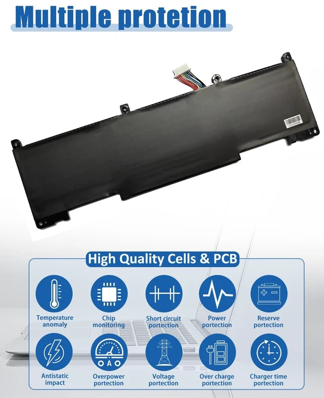 Alt view image 6 of 7 - 45Wh RH03XL M02027-005 Battery Replacement for HP ProBook 430 440 445 450 630 640 650 G8 Series
