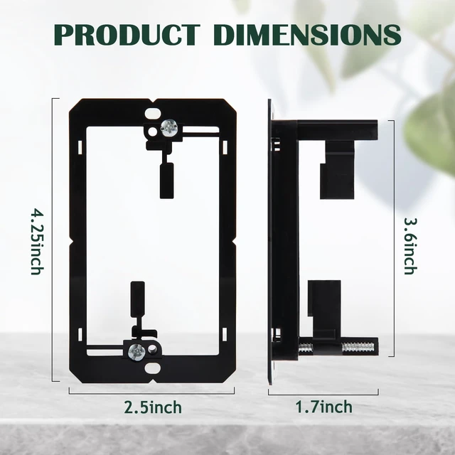 Alt view image 5 of 7 - 10-Pack 1-Gang Brush Wall Plate with Low Voltage Mounting Bracket Hide Cable Behind in Wall, Pass Through Low Voltage Wall Plate for TV/HDMI/Coax/Speaker/Ethernet Wire, Standard Size 4.5*2.75