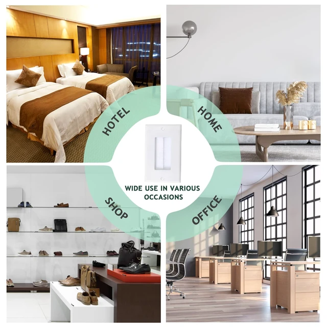Alt view image 7 of 7 - 10-Pack 1-Gang Brush Wall Plate with Low Voltage Mounting Bracket Hide Cable Behind in Wall, Pass Through Low Voltage Wall Plate for TV/HDMI/Coax/Speaker/Ethernet Wire, Standard Size 4.5*2.75
