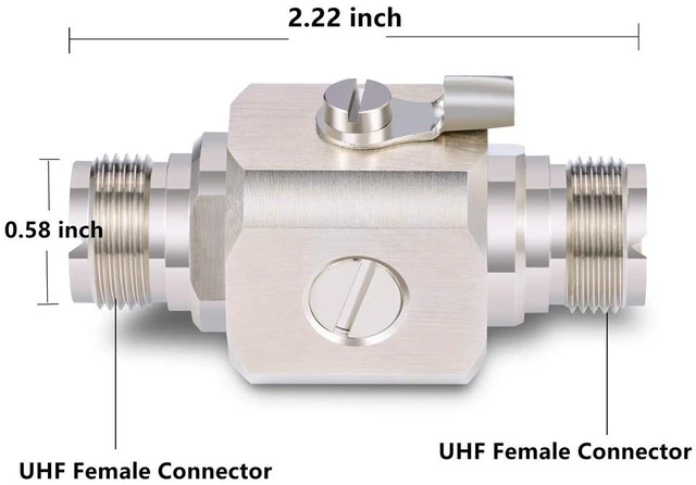 Alt view image 2 of 3 - RF UHF Lightning Arrestor PL-259 Lightning Surge Protector UHF Female to Female Coaxial Connector for CB Ham Two-Way Radio Base Antennas
