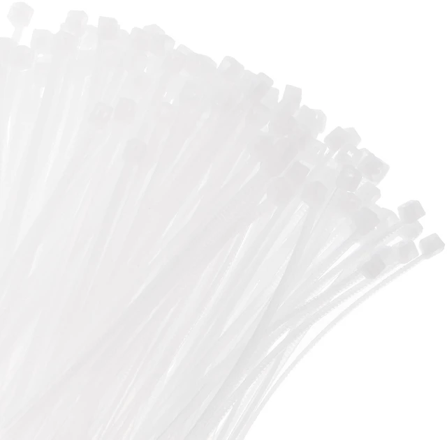 Main image of 2000pcs 3 Inch 11 Lbs Cable Zip Ties Self-Locking Small Nylon Cable Tie Wraps 1/8" for Cord Management, White