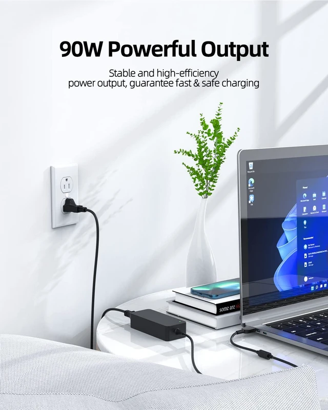 Alt view image 7 of 7 - 90W Slim Tip Charger Compatible with Lenovo Yoga 730-15IWL 730-15IKB 720-15IKB 720S-15IKB 720S Touch-15IKB, IdeaPad 330-17ICH 330-15ICH 330S-15IKB AC Laptop Power Supply Apater Cord