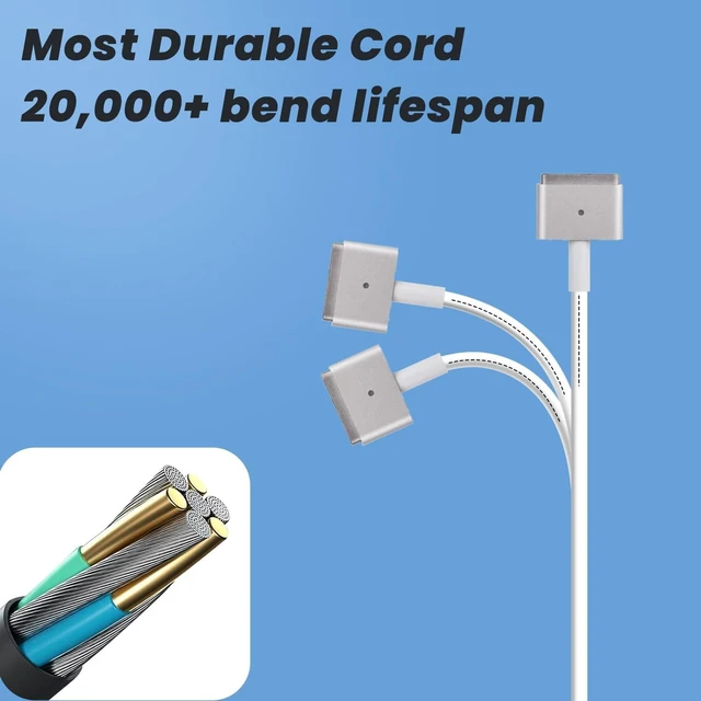 Alt view image 4 of 7 - 45W Mag2 Charger Compatible with MacBook Air A1466 A1465 2013 AC 45W Power M2 for Mac Book Air 11-inch and 13-inch, Between 2012-2017