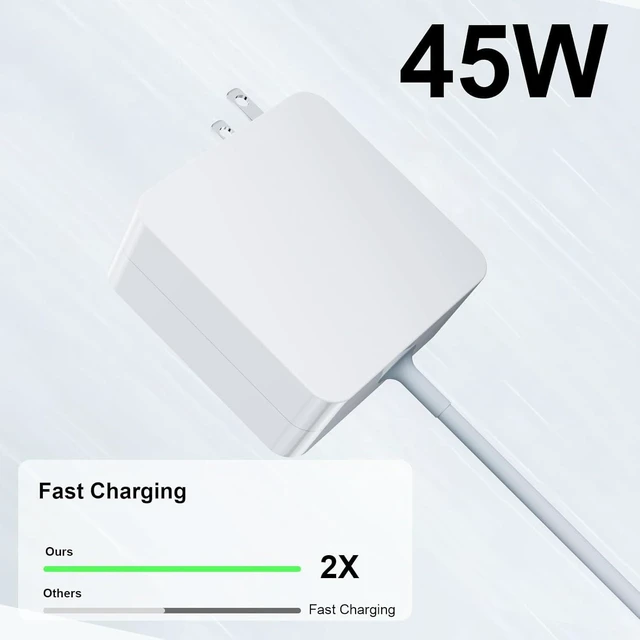 Alt view image 6 of 7 - 45W Mag2 Charger Compatible with MacBook Air A1466 A1465 2013 AC 45W Power M2 for Mac Book Air 11-inch and 13-inch, Between 2012-2017