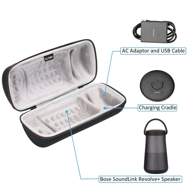 Alt view image 4 of 7 - LTGEM Travel Case for Bose SoundLink Revolve+ Series II Speaker Fits Charging Cradle, Fits AC Adaptor and USB Cable