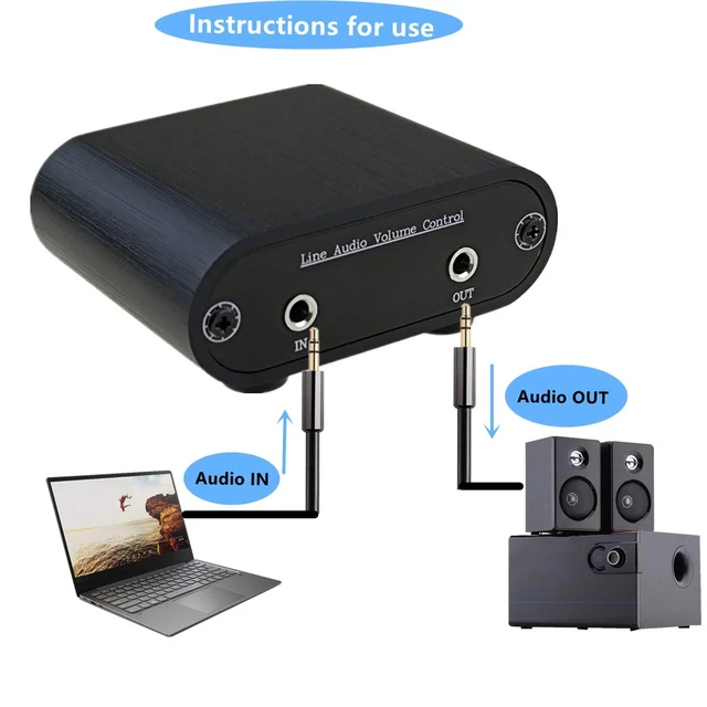 Alt view image 7 of 7 - 3.5 mm Audio Volume Controller, line Volume Control Box, 1/8" aux mini Inline attenuator knob -MC11