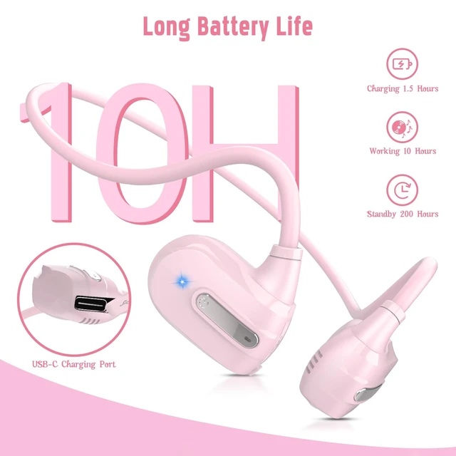 Alt view image 6 of 7 - Kids Headphones, Open Ear Headphones for Teens Child Boys Girls Wireless Bluetooth 5.4 Headset w/ Built-in Mic for School/Tablet/Travel, 13g Ultra-Light, 85dB Protect Hearing, 10H Playtime
