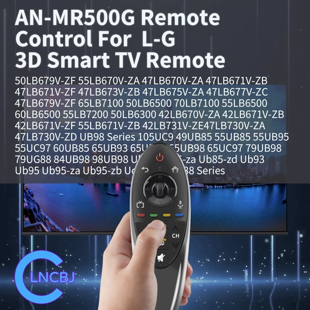 Alt view image 2 of 7 - AN-MR500G Remote for L-G TV Remote Control Replacement, No Programming Required, Replace L-G Remote Control for Smart TV 39LB6500 42LB6300 55LB6300 65LB6500 70LB7100 79UB9800UA