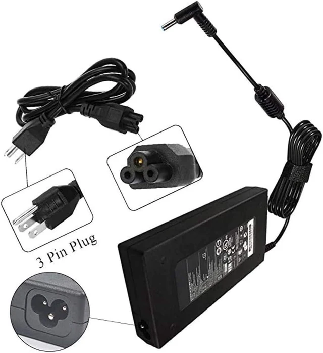 Alt view image 5 of 7 - 150W 4.5 * 3.0mm A150A05AL AC Laptop Charger Compatible with HP Zbook Zbook 15 G3 G4 G5 G6 HP Pavilion 15 17 HSTNN-CA27 646212-001 645509-002 19.5V 7.7A Laptop Adapter
