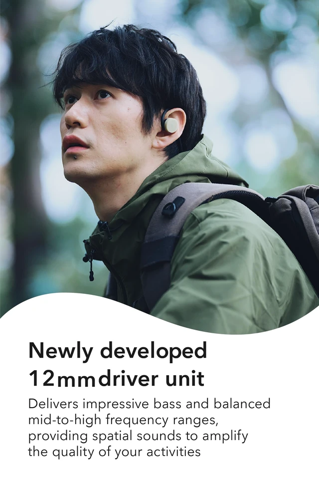 Alt view image 6 of 7 - GO Wireless On-Ear Speakers (Open Ear Earphones) Glacier White Sound Leakage suppressed (PSZ Technology - Bone Conduction Alternative) Designed in Japan