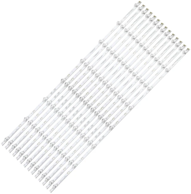 Main image of 75R6E1 75R7E2 14PCS LED Backlight Strips Fit for Hisense 75" TV Fits 75RGE, 75R7070E2; CRH-BX75S3U713030T14088BS; 728mm, 8 LEDs, 3V, Alu Bar