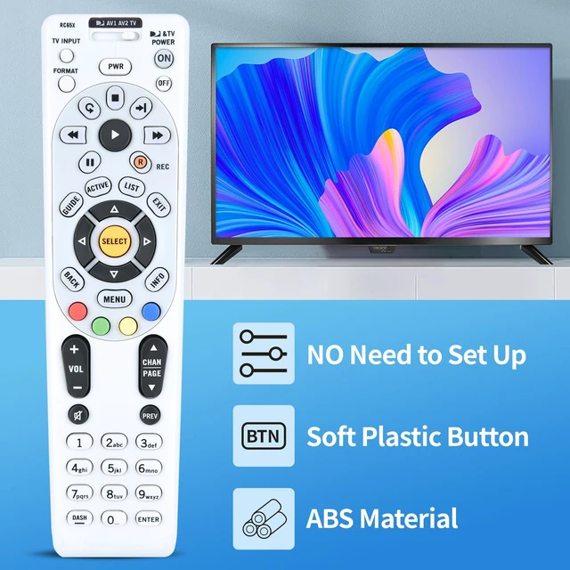 Alt view image 3 of 7 - Replacement IR Remote Control for DIRECTV RC65 / RC65X / RC65RX / RC66 / RC66X 4-Device LCD LED HDTV A/V Receiver, Compatible with H20 HR20 H21 HR21 HR22 H23 HR23 H24 HR24 H25 R15 R16 R22 D11 D12
