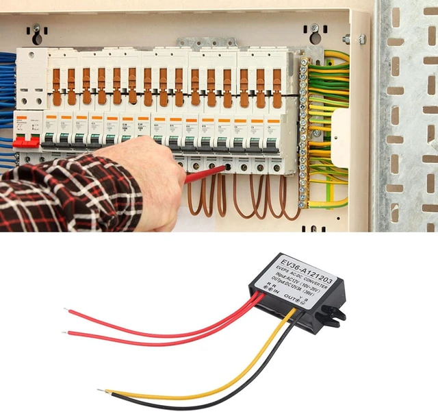 Alt view image 3 of 5 - 2PCS Step Down Voltage Convertor for Car, 3A AC 10-28V to DC12V±0.25V Converter, Waterproof Buck Converter