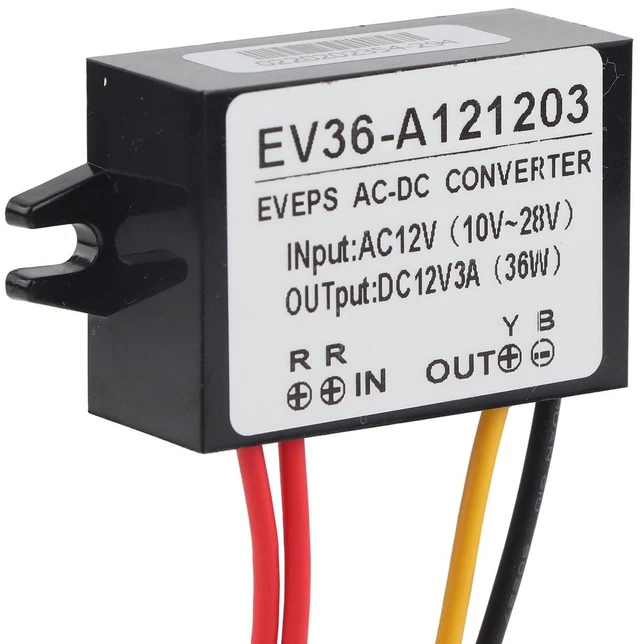 Alt view image 4 of 5 - 2PCS Step Down Voltage Convertor for Car, 3A AC 10-28V to DC12V±0.25V Converter, Waterproof Buck Converter