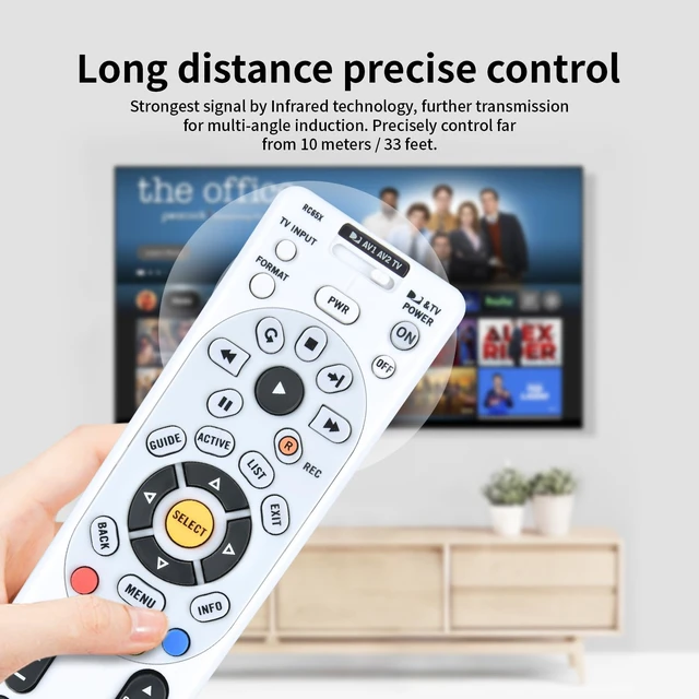 Alt view image 5 of 7 - Replacement IR Remote Control for DIRECTV RC65 / RC65X / RC65RX / RC66 / RC66X 4-Device LCD LED HDTV A/V Receiver, Compatible with H20 HR20 H21 HR21 HR22 H23 HR23 H24 HR24 H25 R15 R16 R22 D11 D12