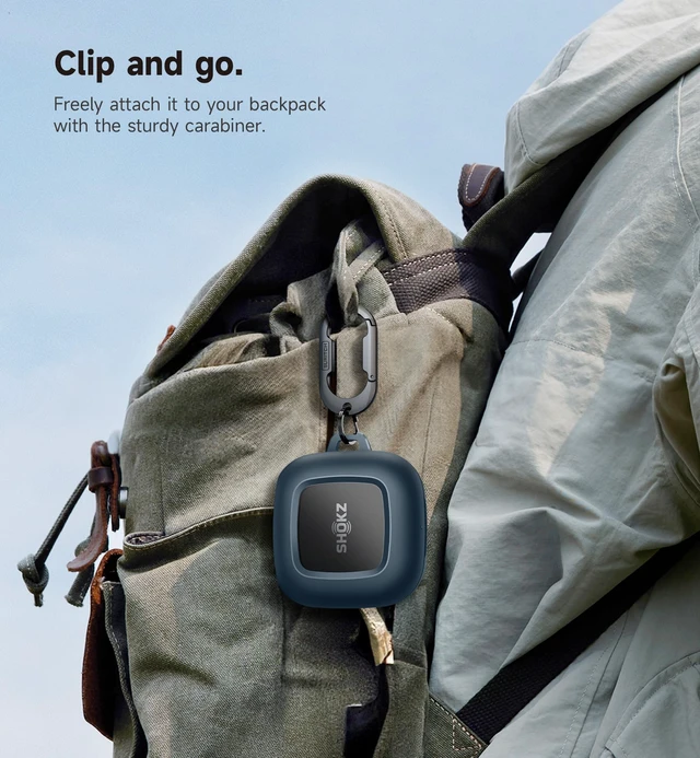Alt view image 4 of 7 - for SHOKZ OpenFit Case Cover, Shockproof Magnetic Cases for SHOKZ OpenFit Open-Ear Earbuds True Wireless Bluetooth Headphones, Protective Cover with Magnetic Lid Lock & Carabiner, Navy
