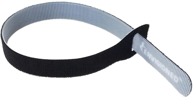 Main image of Reusable Cable Ties Large and Strong Gripping Jumbo Size 3/4" x 16" for Large Bundles of Cables - 10 Pack (Black)