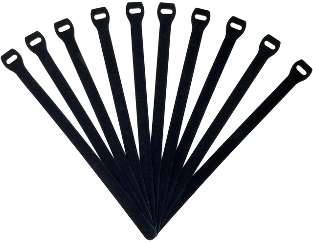 Alt view image 3 of 7 - Reusable Cable Ties Large and Strong Gripping Jumbo Size 3/4" x 16" for Large Bundles of Cables - 10 Pack (Black)