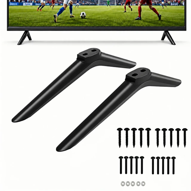 Main image of TV Stand for Hisense TV Legs, for Hisense 32" 40" 43" TV 32H4030F1 32H4F 40H5590F 40H4F 40H3F9 40H4030F1 43H4F 43H4030F 43H4030F1 TV Stand Legs Replacement Parts with Screws, Black