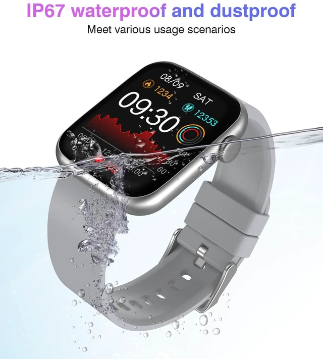 Alt view image 7 of 7 - Smart Watch for Men Women with Bluetooth Call,1.9'' HD Full Touch Screen Fitness Watch, Smartwatch with IP67 Waterproof with Blood Pressure Sleep Monitor for Android and iOS