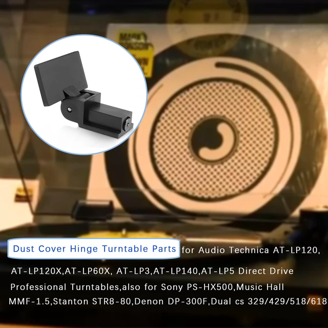 Alt view image 3 of 7 - Turntable Dust Cover Hinge for Audio Technica AT-LP120 AT-LP60X at-LP5 Replacement Hinge Part Compatible with AT-PL120 AT-LP120-USB AT-LP3,Also Fits Sony PS-HX500 Dual CS 429,1 Pack