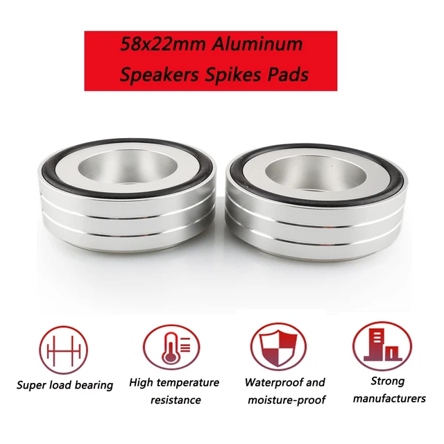 Alt view image 4 of 7 - 4 Pcs Turntable Feet Aluminum HiFi Turntable Isolation Feet Aluminum Stand Speakers Spikes Audio Pads 58x22mm for HiFi Amplifier/Speaker/Turntable/Player(Silver)
