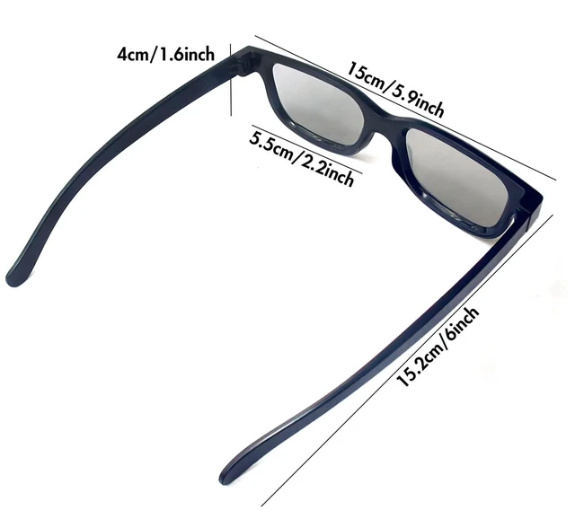 Alt view image 3 of 6 - Real 3D Glasses, 6-Pack Circular Polarized Passive 3D Glasses for Real Cinema, 3D TV, and Projectors Non-Flashing Home & Theater Use
