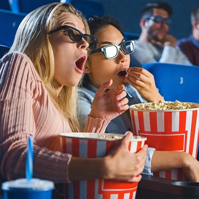 Alt view image 5 of 6 - Real 3D Glasses, 6-Pack Circular Polarized Passive 3D Glasses for Real Cinema, 3D TV, and Projectors Non-Flashing Home & Theater Use