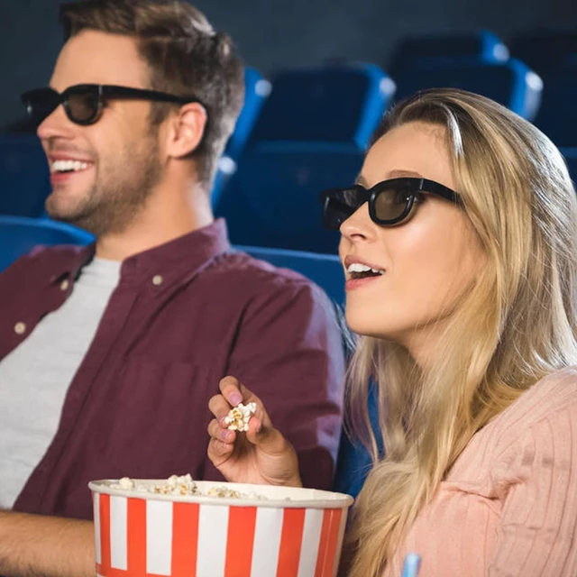 Alt view image 6 of 6 - Real 3D Glasses, 6-Pack Circular Polarized Passive 3D Glasses for Real Cinema, 3D TV, and Projectors Non-Flashing Home & Theater Use