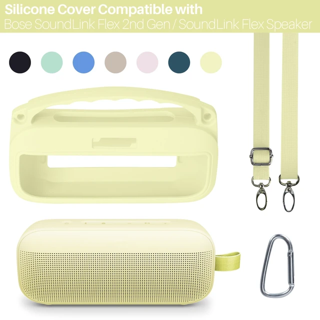 Alt view image 2 of 7 - Silicone Cover Compatible with Bose New SoundLink Flex 2nd Gen/Bose SoundLink Flex Portable Speaker (Citrus Yellow Cover)