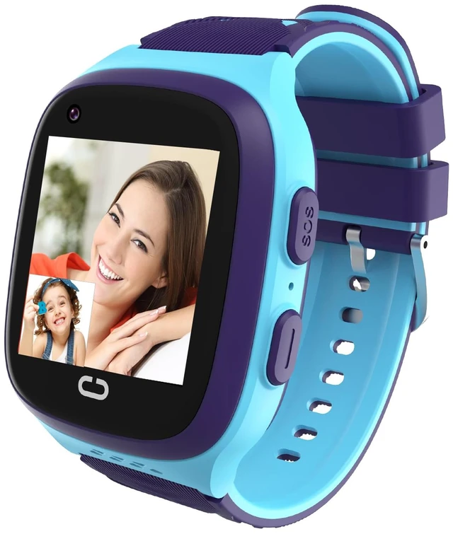 Main image of 4G Kids Smart Watch GPS Tracker - Smartwatch with Two Way Call Video Calling Voice Chat SOS Class Mode Stopwatch Pedometer Games Wi-Fi Touch Screen Alarm Clock Smartwatches for Boys Girl (Blue 02)