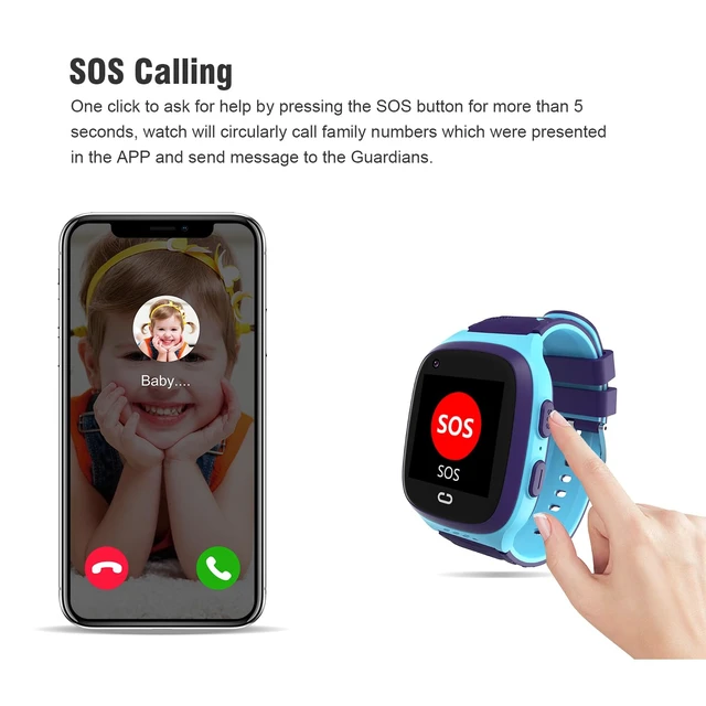 Alt view image 3 of 7 - 4G Kids Smart Watch GPS Tracker - Smartwatch with Two Way Call Video Calling Voice Chat SOS Class Mode Stopwatch Pedometer Games Wi-Fi Touch Screen Alarm Clock Smartwatches for Boys Girl (Blue 02)