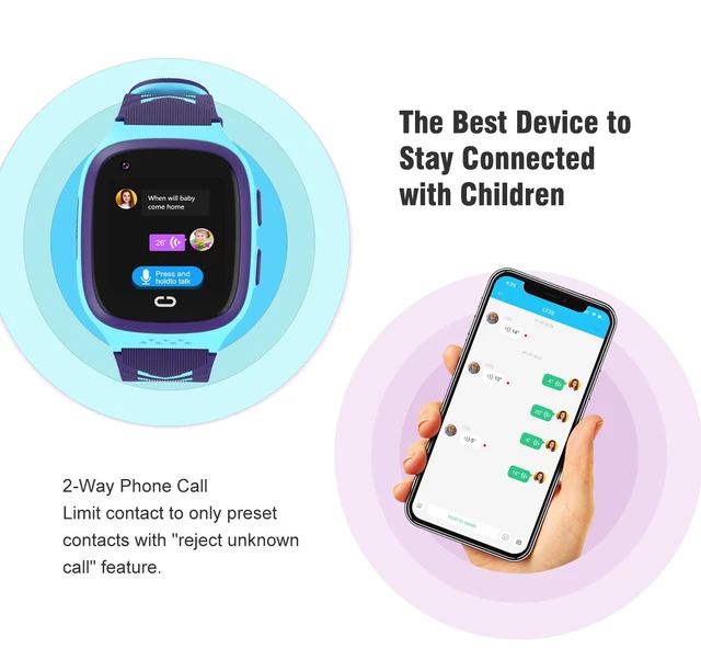 Alt view image 4 of 7 - 4G Kids Smart Watch GPS Tracker - Smartwatch with Two Way Call Video Calling Voice Chat SOS Class Mode Stopwatch Pedometer Games Wi-Fi Touch Screen Alarm Clock Smartwatches for Boys Girl (Blue 02)