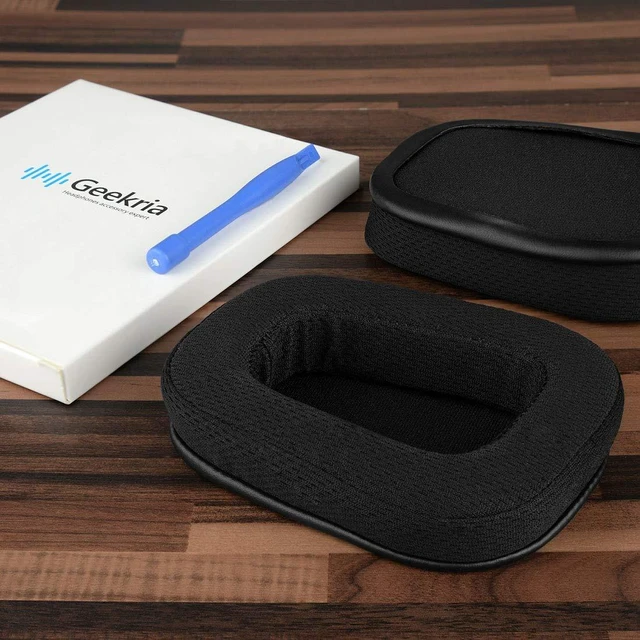 Alt view image 4 of 7 - Comfort Mesh Fabric Replacement Ear Pads for Logitech G533, G633, G635, G933, G935 Headphones Ear Cushions, Repair Parts with Video Guide (Black)
