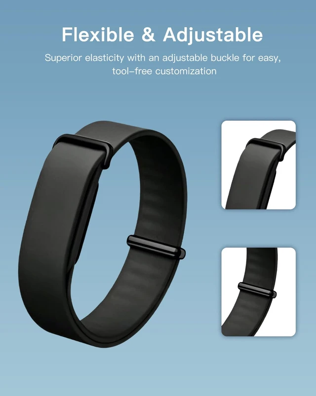 Alt view image 4 of 6 - 2 Pack Band Compatible with Google Fitbit Air Screenless Activity Tracker, Soft Silicone Replacement Strap, Waterproof Sport Wristband, Adjustable Fitness Tracker Band for Men Women