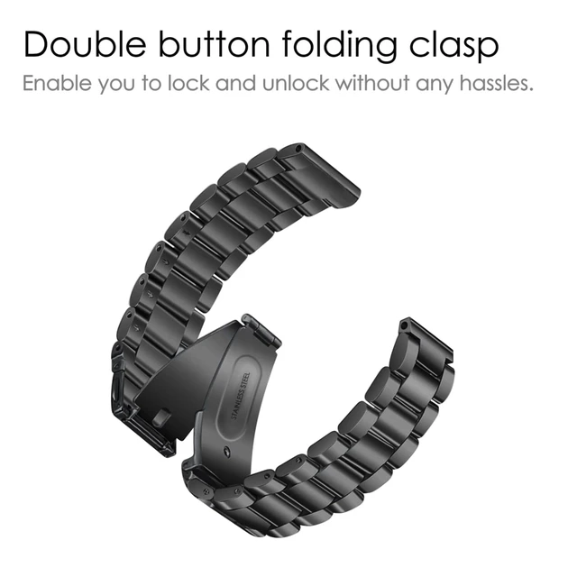Alt view image 5 of 7 - Metal Band Compatible with Fitbit Versa 2 1&Lite Edition Solid Stainless Steel Strap, Replacement Wristband, Business Bracelet, for Women Men, All-day Comfort