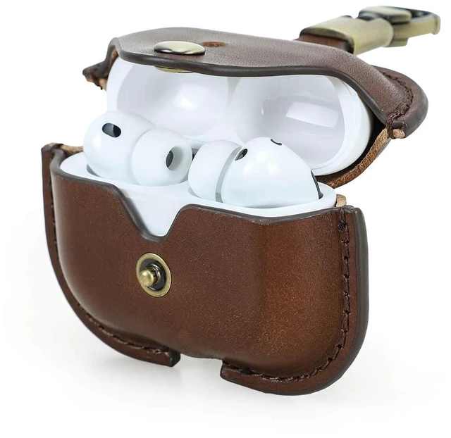 Main image of Leather Case Replacement for Airpods Pro 3 2025,Vegetable Tanned Leather Portable Travel Case Compatible with Airpods Pro 3,Headphone Cases Replacement for AirPods Pro 3 Charging(Coffee)