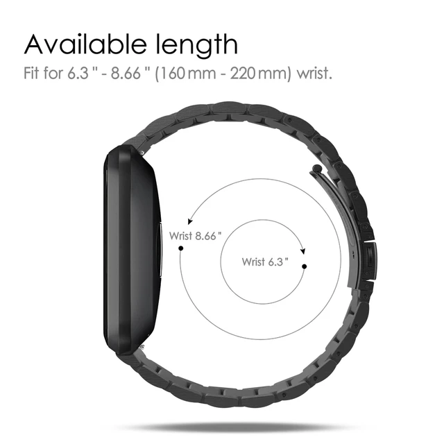 Alt view image 7 of 7 - Metal Band Compatible with Fitbit Versa 2 1&Lite Edition Solid Stainless Steel Strap, Replacement Wristband, Business Bracelet, for Women Men, All-day Comfort