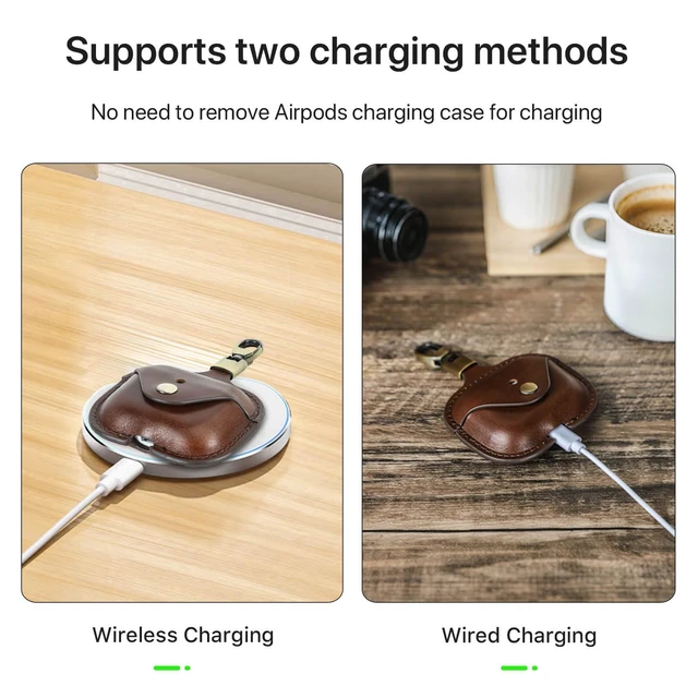 Alt view image 4 of 7 - Leather Case Replacement for Airpods Pro 3 2025,Vegetable Tanned Leather Portable Travel Case Compatible with Airpods Pro 3,Headphone Cases Replacement for AirPods Pro 3 Charging(Coffee)